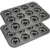 Lawei 2 pezzi Stampo per Ciambelle 12 Ciambelles Antiaderenti Teglia da Forno per Dolci Torte Ideali per Realizzare Cupcake Muffin Cioccolato - 28 x 40 x 2 cm