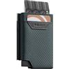 VULKIT Portafoglio Uomo Piccolo Porta Carte di Credito Uomo Porta Tessere Schermato RFID Bifold Porta Soldi, Blu Foschia