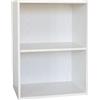 Gardenia Libreria Scaffale, Legno, Bianco, 2 Ripiani