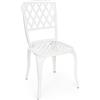 KONTE.DESIGN Set di 2 sedie FAENZA in alluminio bianco
