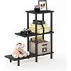 Furinno Turn-N-Tube Tavolino da Divano a 3 Livelli, Legno, Espresso/Nero, 29.49 x 80 x 82.91 cm