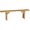 Biscottini - Panca In Legno Massello Di Tiglio Finitura Naturale Made In Italy L160xPR25xH50 - panca legno - dimensioni medie - legno massello - finitura naturale