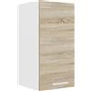 VCM Pensile con 1 Anta, Legno, Bianco/Rovere Sonoma, Taglia Unica