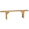 Biscottini - Panca In Legno Massello Di Tiglio Finitura Naturale Made In Italy L180xPR25xH50 - panca legno - dimensioni grandi - legno massello - finitura naturale
