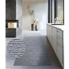Villeroy & Boch Tappeto di lana Francois naturale per soggiorno, tessuto a mano ed ecologico, in lana boho per soggiorno, camera da letto, sala da pranzo, corridoio, cucina, argento, 80 x 200 cm