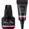 Beauty7 Colla Extension Ciglia e Crema Remover 3g per l'estensione delle Ciglia Semipermanente Russa Individuale Beauty7