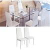 YIMING Set di 2 sedie per sala da pranzo, case schienale set sedie da cucina, gambe in metallo (bianco, 42 × 48 × 98 cm)