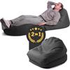 Avalon - Pouf Chaise Longue da Esterno Pieghevole Double Jive, Poltrona Sacco Letto Comodo e Impermeabile, Perfetto da Giardino, Arredo Piscina, Design Moderno, Made in Italy(75x180cm-Nero)