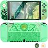 DLseego Custodia protettiva per switch OLED, Dockable Hard Case per Switch OLED Colorato Zelda Switch OLED Custodia con Cover rigida JoyCon e 2 tappi Joystick Verde