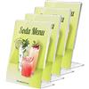 Qtuie 4 Pezzi Espositore da Tavolo Inclinato A4 Espositore Acrilico Trasparente Porta Menu Porta-avvisi da Tavolo in Acrilico Porta-brochure da Banco per Menu Ristoranti Hotel Negozio Ufficio