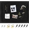 Aitakatta Bacheca in sughero, cornice nera in sughero per pareti con feltro, bacheca decorativa per casa, scuola, ufficio, bacheca di visione, 44,5 x 21 pollici, nero 1pc