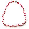 Spadarella Gioielli Spadarella spadino bracciale con pepite in argento 925 di diametro 3 mm e cotone nautico fuxia.Fatto a mano.Unisex.Lunghezza 19 cm.