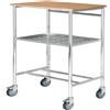 Kongamek Carrello da scrittura, Elettro galvanizzato/Faggio 600x440x1055 Kongamek KM155-2