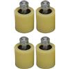 AMIUHOUN 4PCS 48X50mm Giallo Nylon Acciaio Cuscinetto A Rulli Piatto Ruota Guida 6201 M12 Vite per Porta Elettrica Cancello Scorrevole