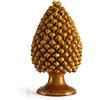 BEVILACQUA PIGNA DECORATIVA, CERAMICA SICILIANA GIALLO MIELE, M - h 30 x L 18 cm