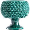 BEVILACQUA VASO PIGNA, CERAMICA SICILIANA VERDE RAMINA, S - h 15 x 15 cm