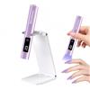 Asimebesty Mini Lampada UV LED Unghie, Lampada UV Unghie Piccola 3W, Lampada Gel Unghie con Supporto, 20/60/90S Timer, Ricaricabile Portatile Torcia per unghie Gel Asciugatura Rapida Viola