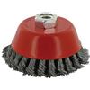 Silverline, 763567, Spazzola a tazza con filo annodato, 100 mm