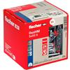 Fischer DuoHM 5 x 55 mm con Vite TORX, 25 Tasselli per Cartongesso in Metallo e Nylon senza Necessità di Pinza, 572924