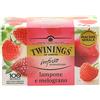 Twinings, Infuso Aromatizzato al Lampone e Melograno, Sapore Dolce e Avvolgente, Senza Caffeina, Infusi e Tisane, Confezione da 20 Filtri