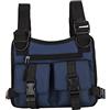 Colcolo Gilet Zaino, Borsa Chest Rig, Borsa Frontale sul Petto Marsupio Borse Leggere in Tessuto Oxford Tasche Gilet per Uomo Donna Campeggio Notte Corsa, Blu, Blu