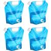 Penlimly Taniche Pieghevoli per Acqua 5 litri, 4 Pezzi Contenitori Pieghevoli per Acqua con Rubinetto, Portatile Tanica Acqua Pieghevole, Borsa Porta Acqua Pieghevole per Campeggio Escursioni Picnic Viaggi BBQ