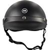 BHR Casco per Bici, Monopattino e Scooter Elettrici LIPARI - Casco a Scodella Vintage Omologato e Made in Italy - Casco per Bicicletta, MTB, BMX, Skateboard, Pattinaggio - Nero Opaco, L-XL