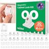 Love Noobs Blocca Cassetti per Bambini Magnetico di LoveNoobs™, 20 Serrature + 4 Chiavi, Chiusura Cassetti per Bambini, Serratura Magnetica