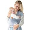 RYLOOBABY, Fascia porta bebè dai colori neutri, adatta come copertura per allattamento e come fascia post parto, morbida e completamente regolabile (grigio neutro)