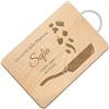 Maverton Tagliere rettangolare di legno incisione personalizzata - Battilardo con manico - gadget di legno per cucina - taglieri per aperitivi per donna - 32 x 25 cm - Padella