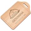 Maverton Tagliere rettangolare di legno incisione personalizzata - Battilardo con manico - gadget di legno per cucina - taglieri per aperitivi per donna - 38 x 23 cm - Coperchio