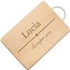 Maverton Tagliere rettangolare di legno incisione personalizzata - Battilardo con manico - gadget di legno per cucina - taglieri per aperitivi per donna - 32 x 25 cm - Cuoricino