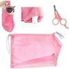 QEEQPF Set di 2 accessori per il bagno per gatti e forbici per unghie di animali domestici, custodia per visiere, anti-graffio, borsa in rete per animali domestici