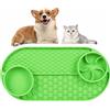 Lesipee Tappetino per leccare cani, ciotola per cani con alimentazione lenta 4 in 1, con design antiscivolo, lavabile in lavastoviglie, giocattolo per alleviare l'ansia, tappetino per l'alimentazione