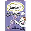Catisfactions, Snack Cremoso Liquido per Gatto, con succulenta Anatra, 11 Confezioni da 40 g