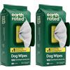Earth Rated, Salviette per Cani compostabili Certificate (Confezione da 2)