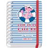 Dohe - Agenda scolastica 2024 2025 - Giorno per pagina, formato A6 (12 x 17 cm), chiusura ad anelli e gomma, spagnolo e inglese, 4 pagine di adesivi, da settembre a giugno, materiale scolastico - Pink
