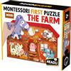 HEADU - Montessori First Puzzle The Farm Grandi Pezzi E Grandi Sagome Di Legno It20140 Puzzle Educativi Per Bambini Età 2+ Made In Italy