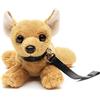 Uni-Toys - Chihuahua Plushie (con guinzaglio) - 20 cm (lunghezza) - cane di peluche, animale domestico - peluche