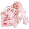JC TOYS - Bambola La Newborn appena nata da 38 cm è in vinile morbido, vestiti e 5 accessori, ragazza, rosa, disegnata in Spagna da Berenguer, 2 anni