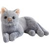 BYNYXI Peluche a forma di gatto, 30 cm, peluche per gatti, realistico, per il regalo di compleanno dei bambini