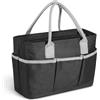 Diboniur Borsa Termica Porta Pranzo 7.8L, Borsa Frigo per Donna e Uomo, Riutilizzabile, Borsa Termica di Grande Capacità Ufficio Lavoro Viaggio Picnic (Nero)
