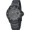 Emporio Armani Orologio da uomo, movimento data a tre lancette, cassa in acciaio inossidabile nero 42 mm con bracciale in acciaio inossidabile, AR11398