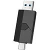 Vansuny Chiavetta USB 128 GB USB-C 3.0, Pen Drive Duale con Connettore Retrattile, Memoria Esterna per Smartphone, Tablet, PC, Auto, Compatibile con USB-A e USB-C