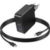 Basicvolt Alimentatore USB C 100W 90W 87W 67W 65W 61W Caricatore Type C PC Portatile per Macbook Pro Air Lenovo Thinkpad Ideapad Yoga HP Spectre Elitebook Probook Dell ASUS Acer Samsung Chromebook