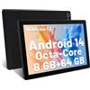 Yicty Tablet 10 Pollici Android 14 Octa-Core 8GB RAM 64GB ROM 1TB TF Estensione 1280x800 IPS Touchscreen Tablet PC WiFi 6 Bluetooth 5.3 Widevine L1 Doppia Fotocamera Altoparlanti 5000 mAh (Nero)