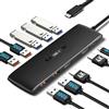 Lemorele Docking Station USB C Hub 2 HDMI 10Gbps - 4*USB A 3.2, 3*USB 2.0, PD100w Ricarica 10in 1 Adattatore Multiporta Hub USB C Dock Station Dual Monitor 4k Display Macbook air pro Laptop