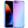 Xylota Cover per iPhone 7 Plus/8 Plus 5,5 Pollici, Trasparente Custodia Gradiente Aesthetic Protettiva Case, Anticaduta Sottile TPU Silicone Bumper Anti-Graffio Custodie per iPhone 8 Plus, Viola/Blu