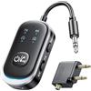 Mohard 2 in 1 Trasmettitore Ricevitore Bluetooth, AUX Bluetooth 5.3 Vivavoce Auto Doppie Coppie AirPods Amplificatori per Cuffie 3.5mm Jack Adattatore, Audio Stereo Aereo/Auto, Casa TV/PC/Altoparlanti