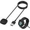 Cerioll Caricatore Compatibile con Fitbit Versa 4 / Versa 3 Fitbit Sense 2 /Sense, USB Caricabatterie, Caricabatterie di Ricambio, Ricambio Cavo Magnetico di Ricarica Caricabatteria, 3,3FT/100CM (Nero)